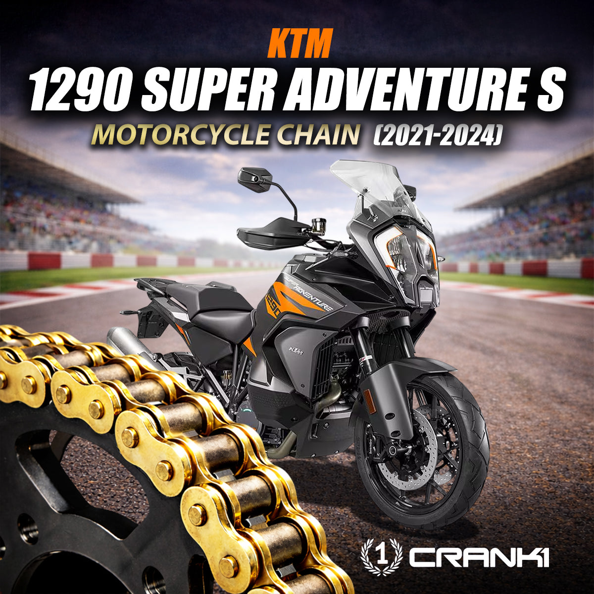 Chain For KTM 1290 Super Adventure S (2021-2024) - 525 Pitch x 118 Links Gold (ZVMX)