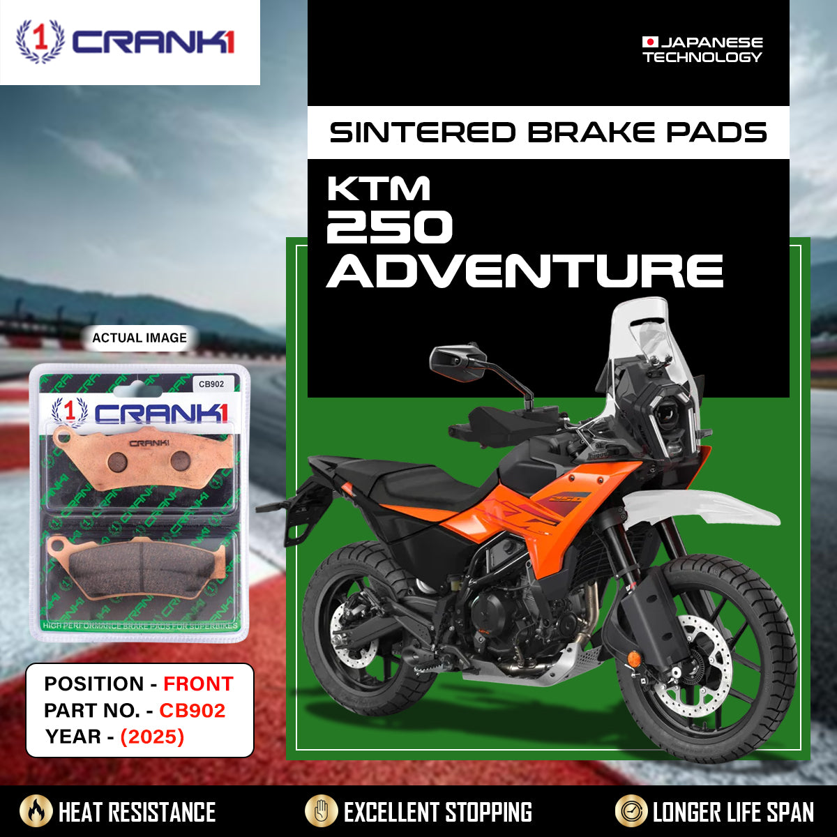 Sintered Brake Pads For KTM 250 Adventure (2025) - Front - CB902