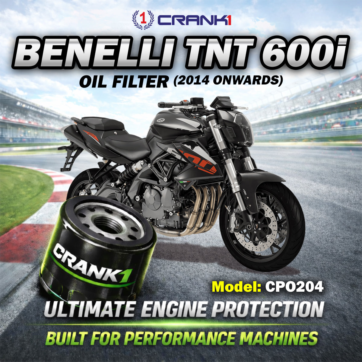 Oil Filter For Benelli TNT 600i (2014 Onwards) - CPO204