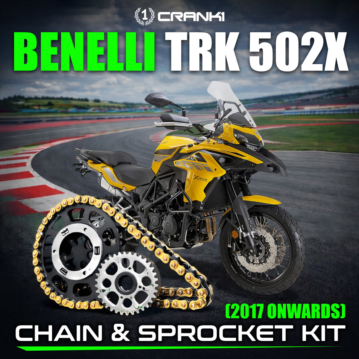 Chain And Sprocket Kit For Benelli TRK 502X (2017 Onwards)