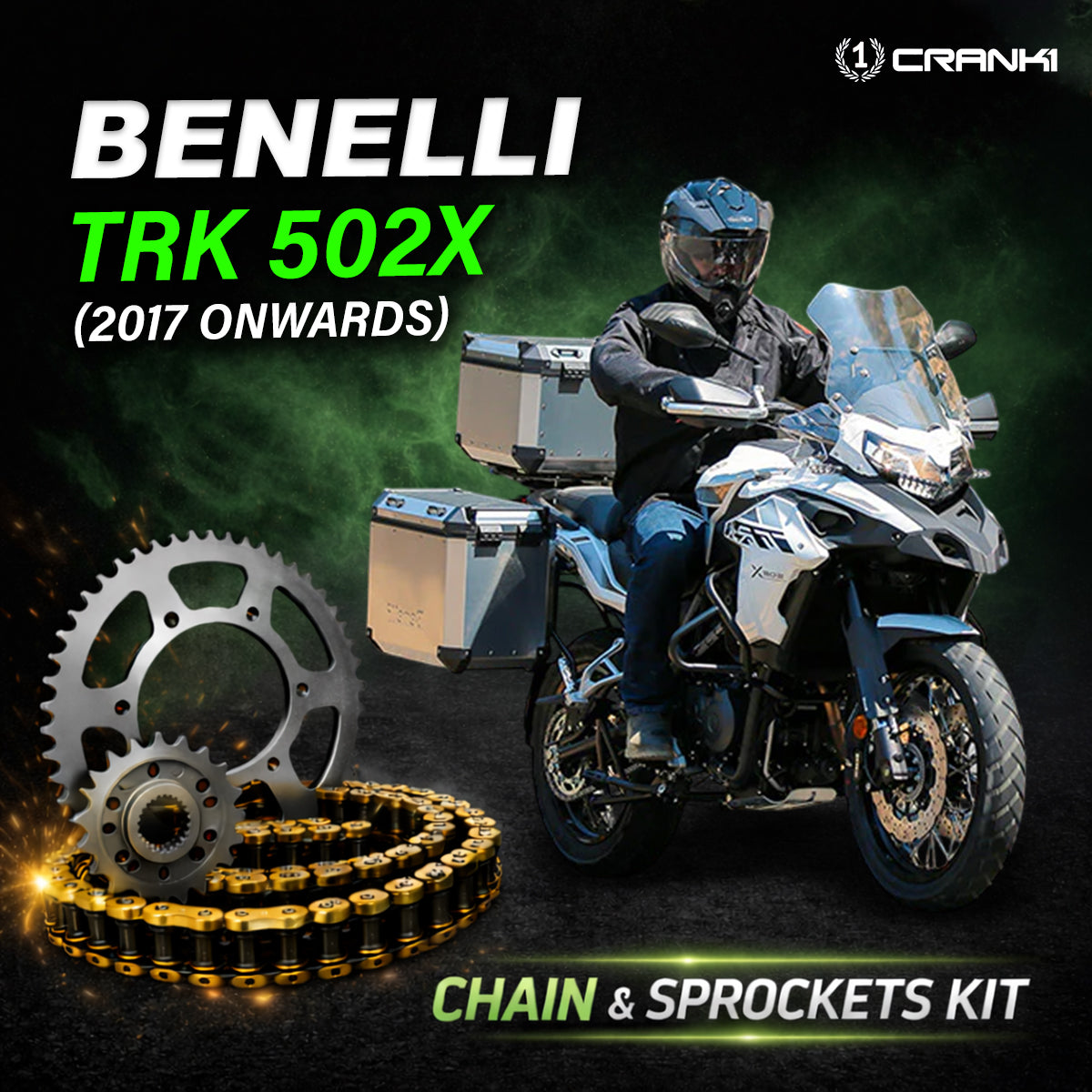 Chain And Sprocket Kit For Benelli TRK 502X (2017 Onwards)