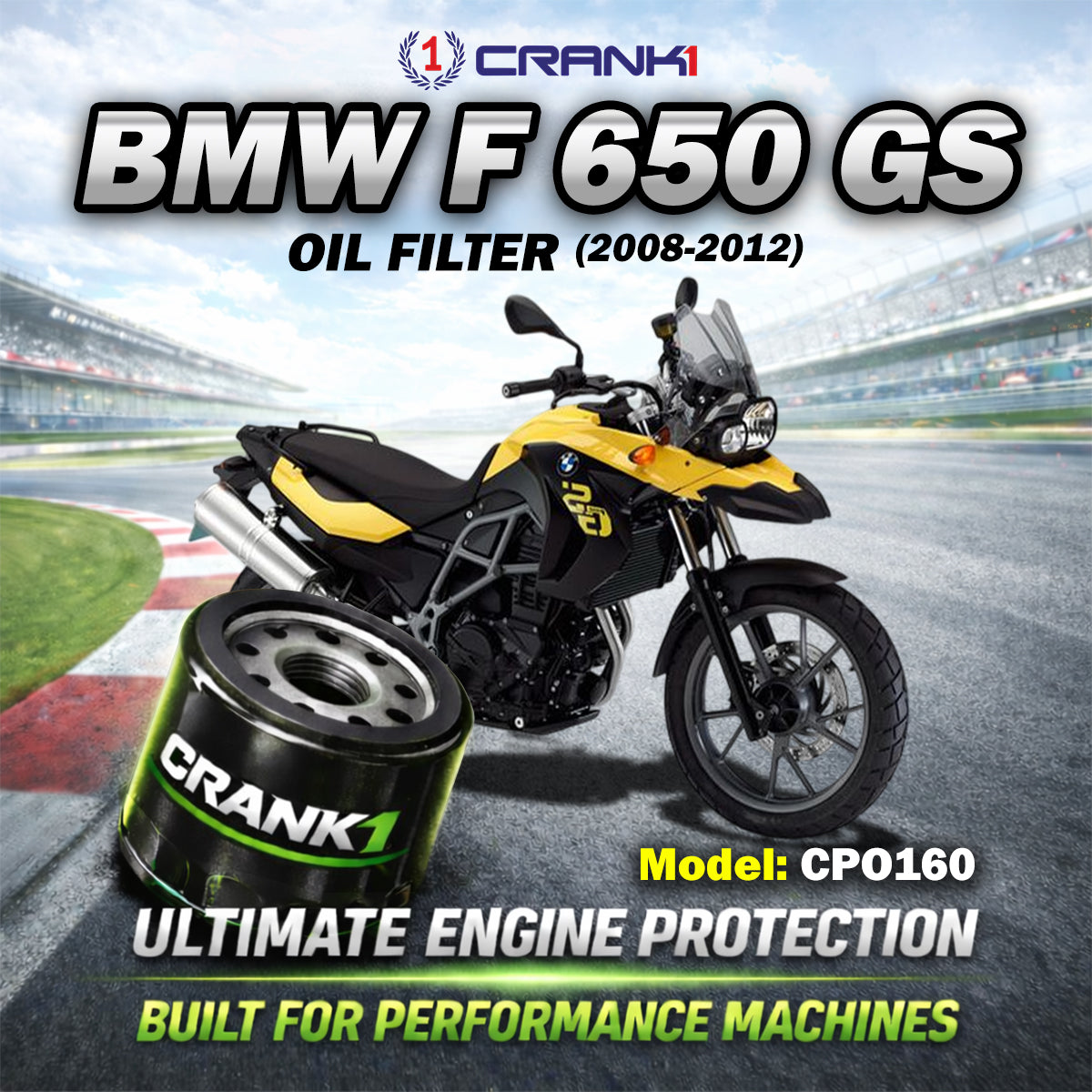 Oil Filter For BMW F 650 GS (2008-2012) - CPO160