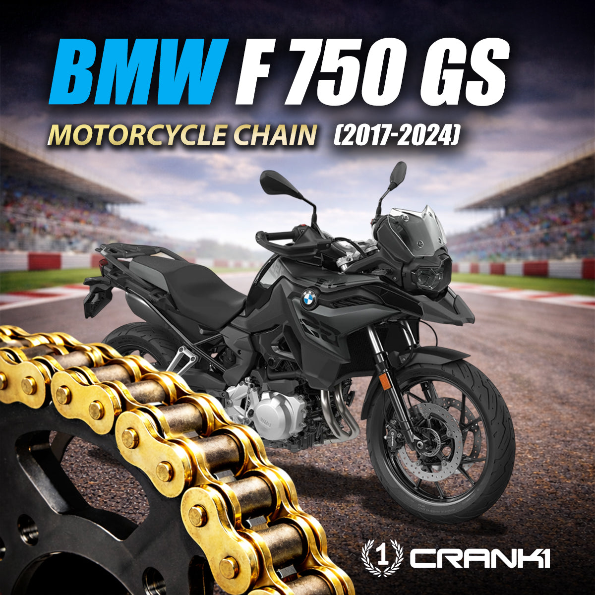 Chain For BMW F 750 GS (2017-2024) - 525 Pitch x 122 Links Gold (ZVMX)