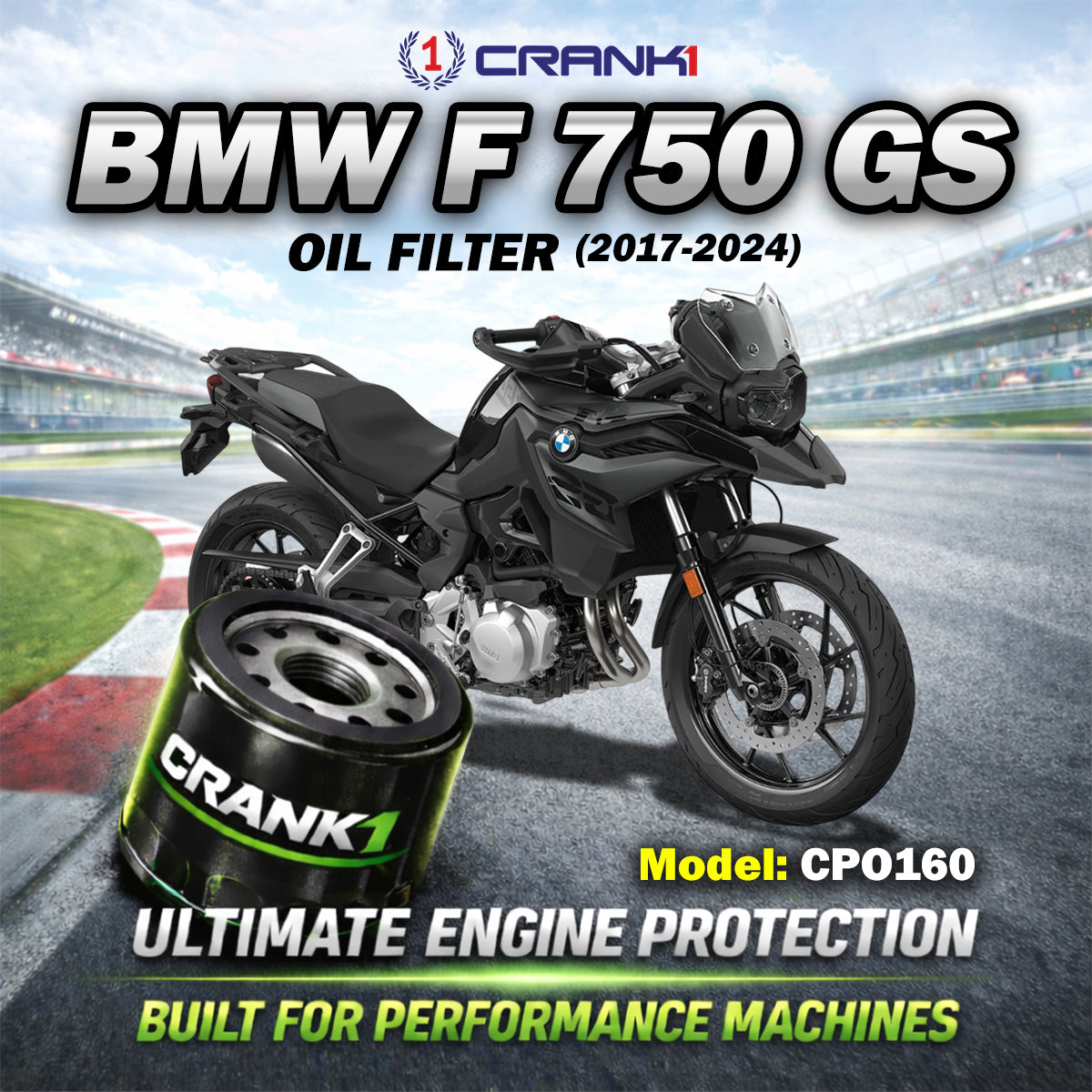 Oil Filter For BMW F 750 GS (2017-2024) - CPO160