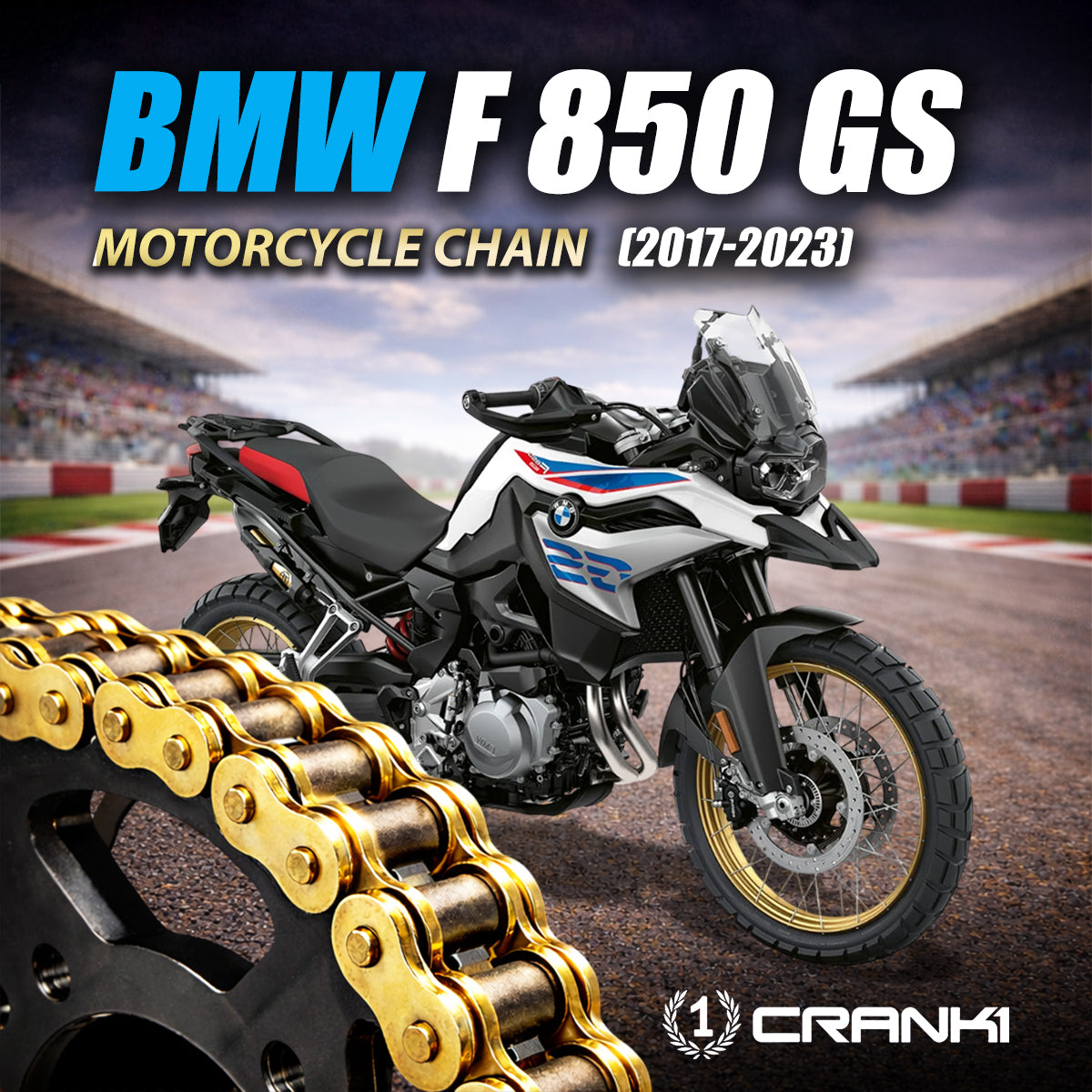 Chain For BMW F 850 GS (2017-2023) - 525 Pitch x 122 Links Gold (ZVMX)