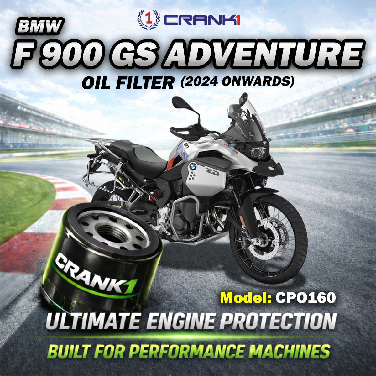 Oil Filter For BMW F 900 GS Adventure (2024 Onwards) - CPO160