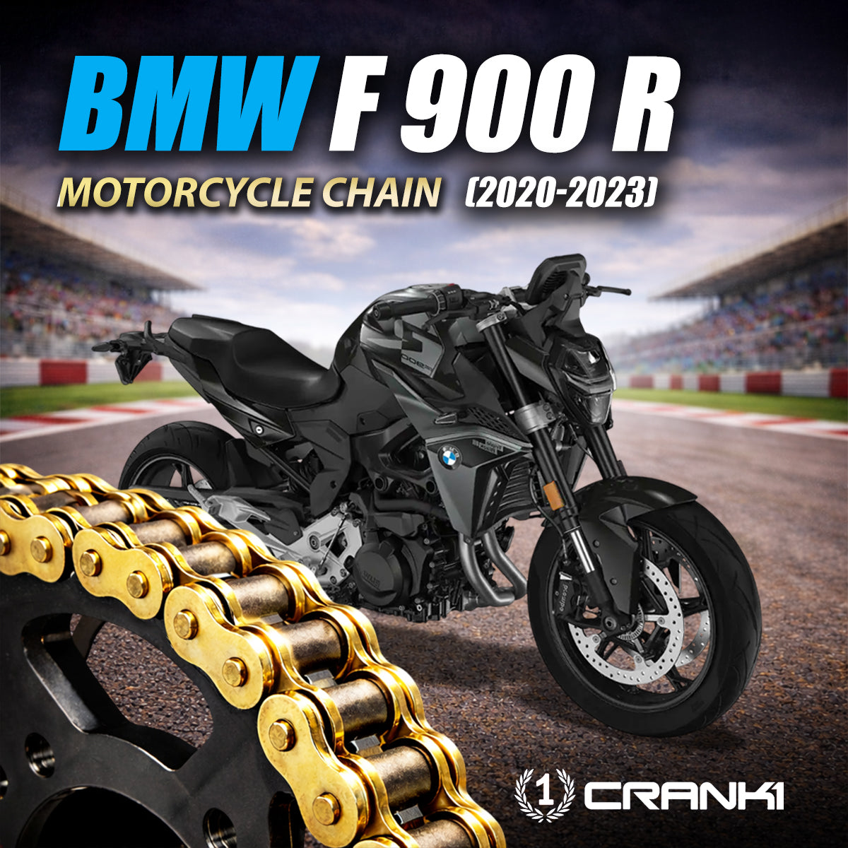 Chain For BMW F 900 R (2020-2023) - 525 Pitch x 122 Links Gold (ZVMX)