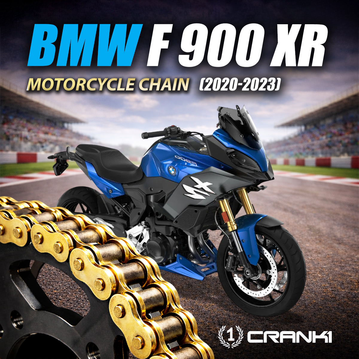 Chain For BMW F 900 XR (2020-2023) - 525 Pitch x 122 Links Gold (ZVMX)