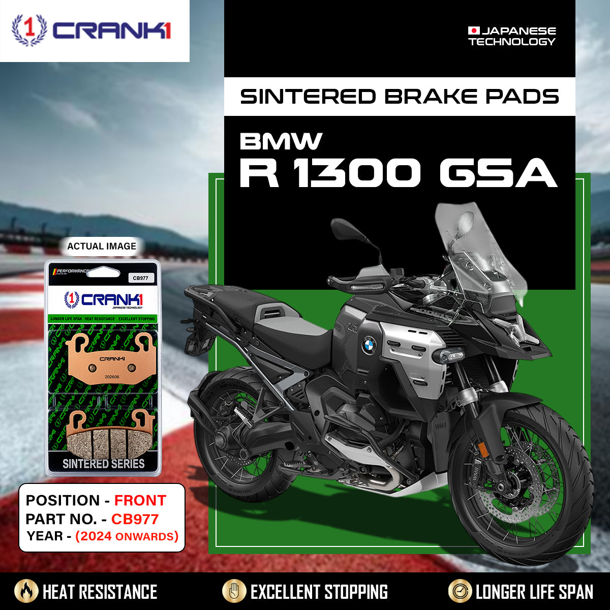 Sintered Brake Pads For BMW R 1300 GSA (2024 Onwards) - Front - CB977 - 2 Sets
