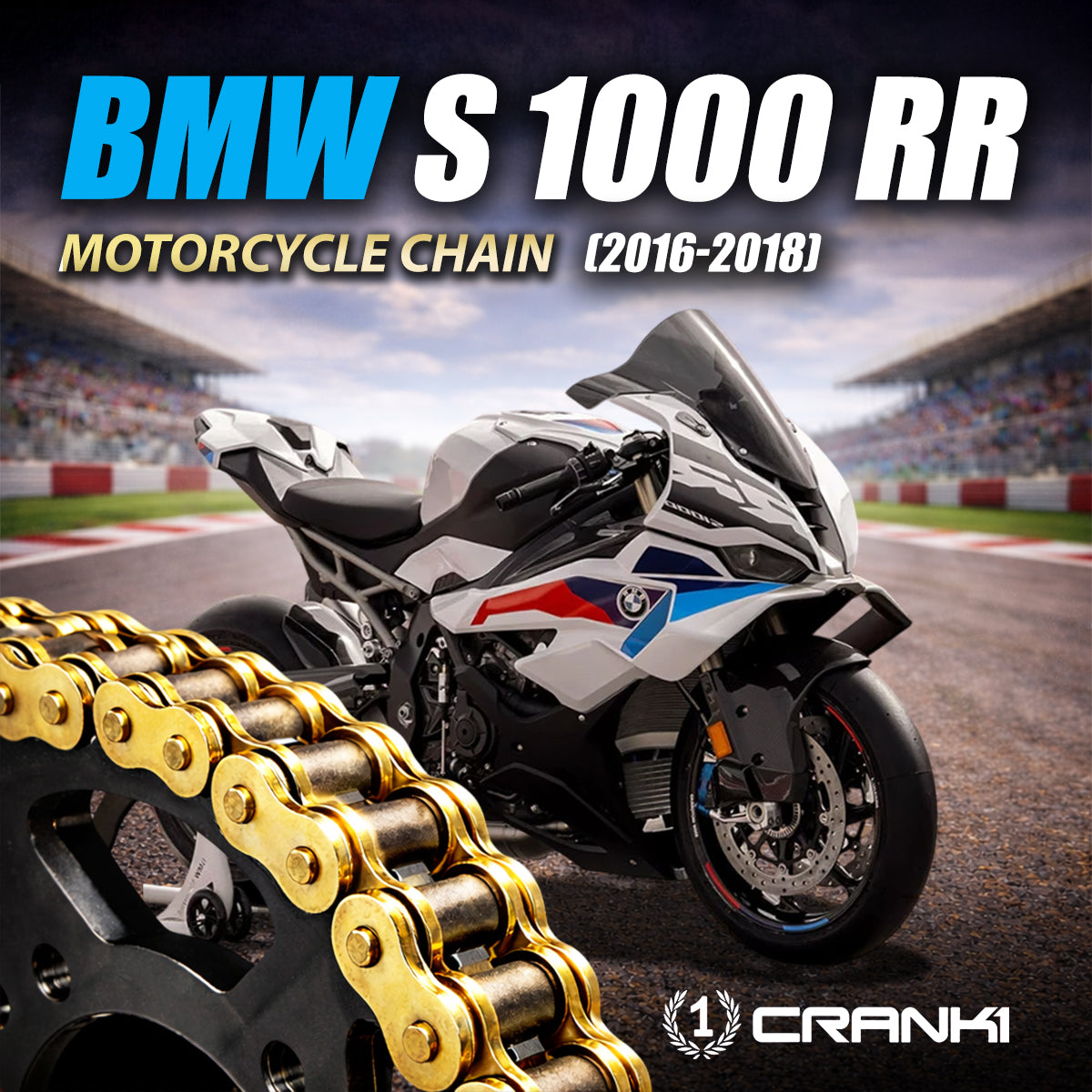 Chain For BMW S 1000 RR (2016-2018) - 525 Pitch x 120 Links Gold (ZVMX)