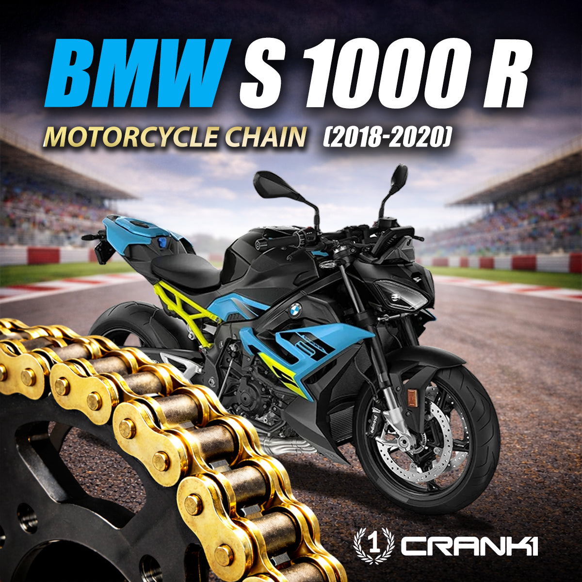 Chain For BMW S 1000 R (2018-2020) - 525 Pitch x 120 Links Gold (ZVMX)