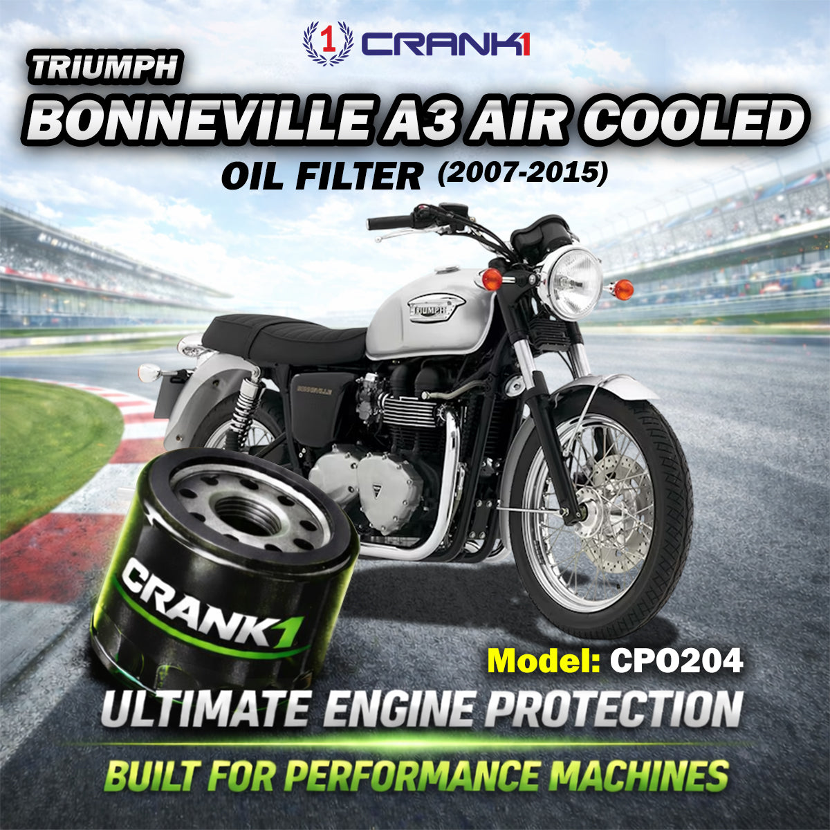 Oil Filter For Triumph Bonneville A3 Air Cooled (2007-2015) - CPO204