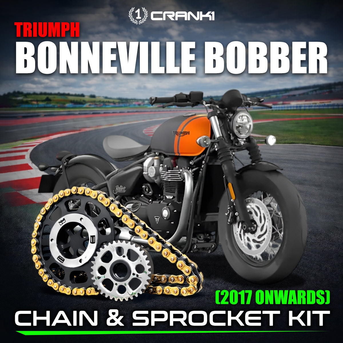 Chain And Sprocket Kit For Triumph Bonneville Bobber (2017 Onwards)