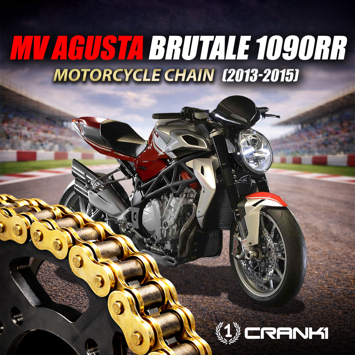 Chain For MV Augusta Brutale 1090RR (2013-2015) - 525 Pitch x 110 Links Gold (ZVMX)