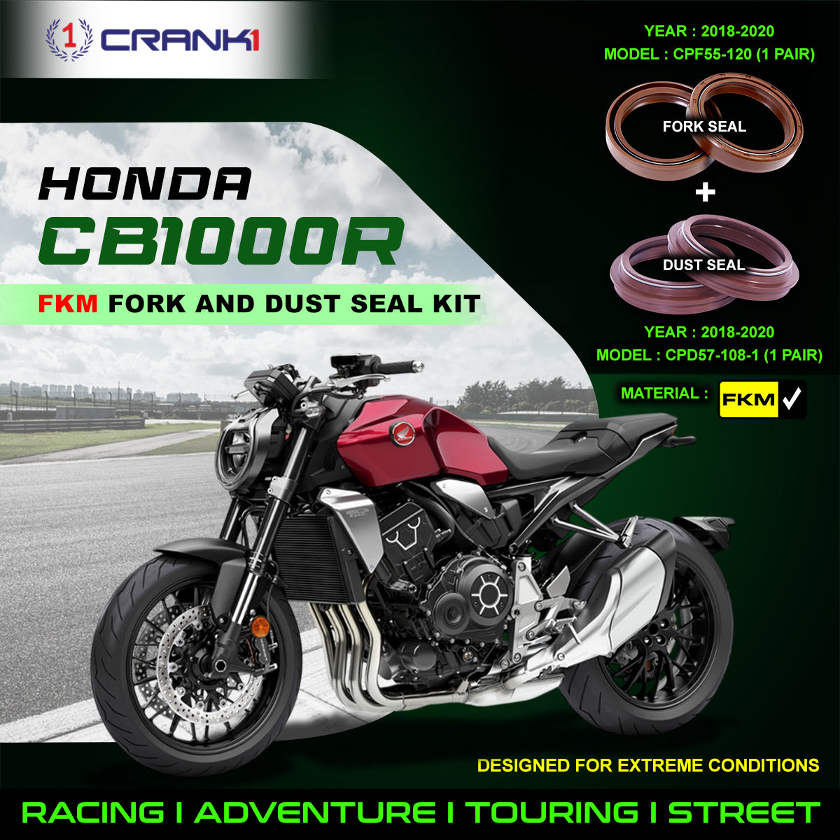 Fork And Dust Seals Kit For Honda CB1000R (2018-2020)