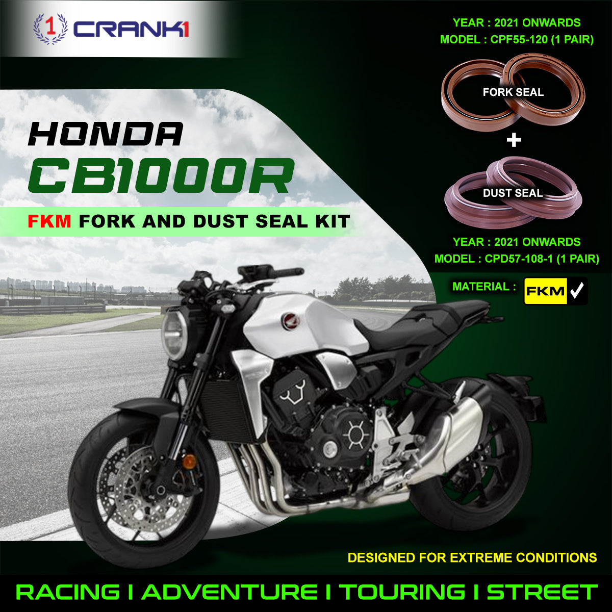 Fork And Dust Seals Kit For Honda CB1000R (2021 Onwards)