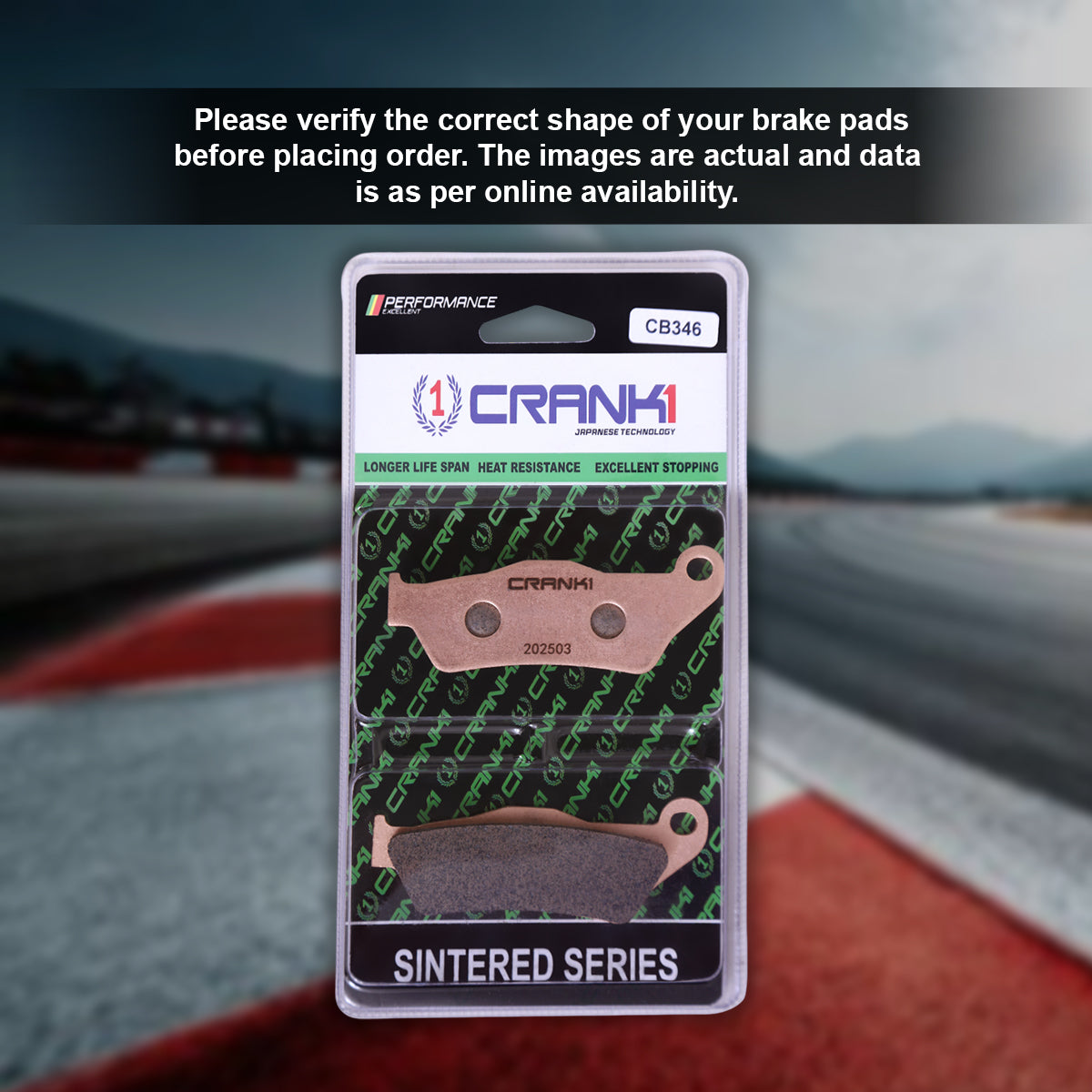 Sintered Brake Pads For Yamaha R15 V4 (2022-2023) - Front - CB346 - 1 Set