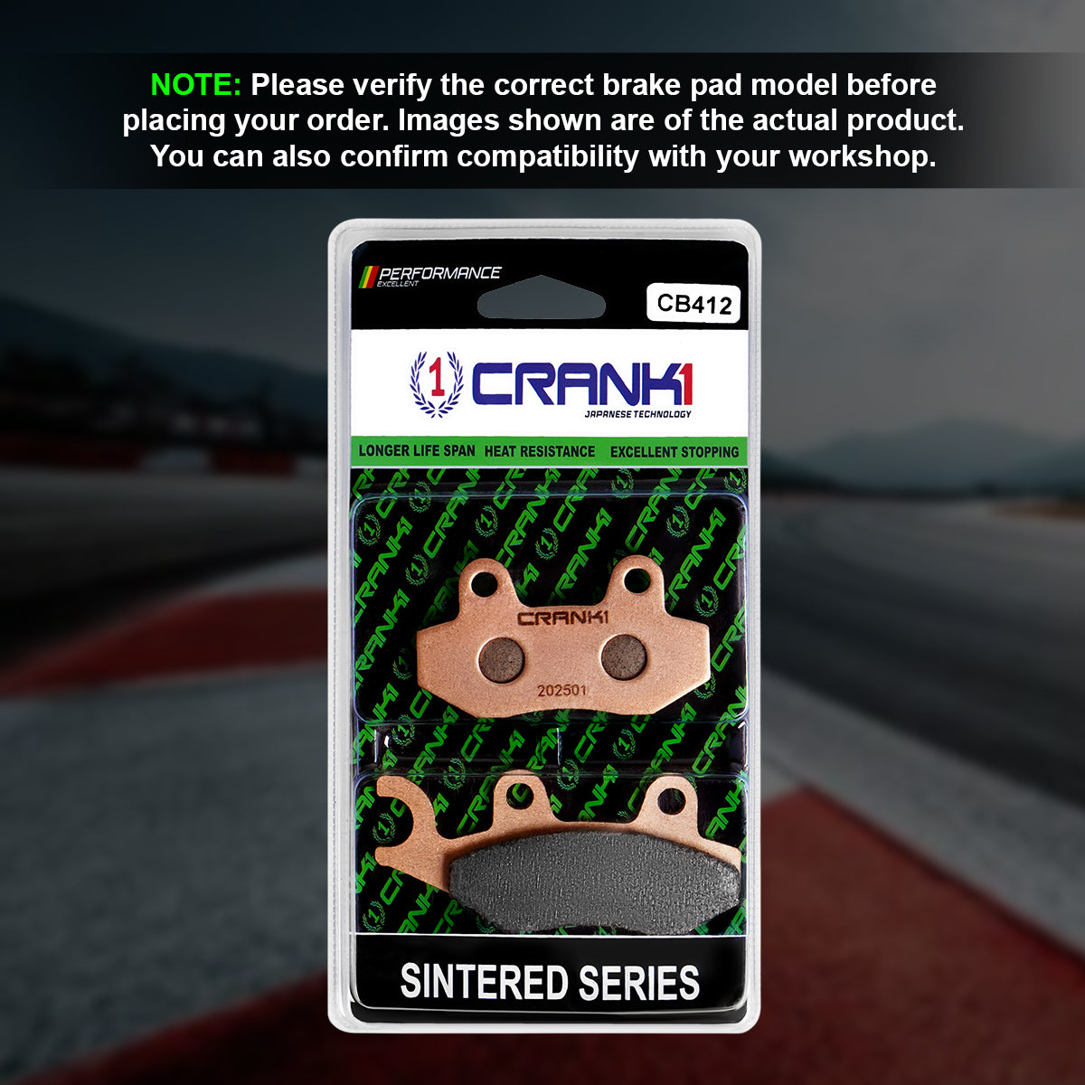 Sintered Brake Pads For Triumph Speed Triple (2017 Onwards) - Rear - CB412 - 1 Set