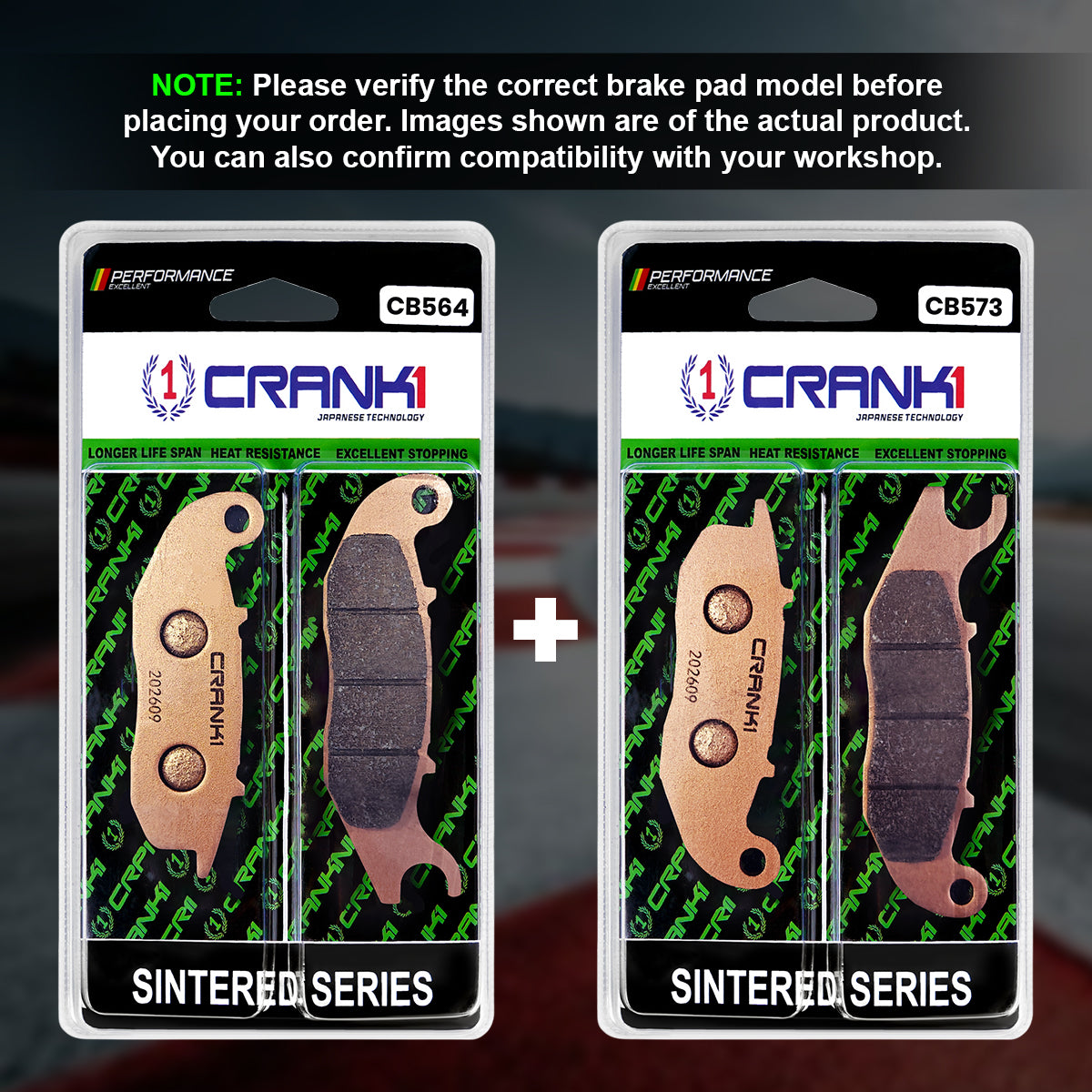 Sintered Brake Pads For Honda XL750 Transalp (2023 Onwards) - Front - CB573 + CB564 - 2 Sets | High Performance | Superior Stopping Power | Heat Resistant | Long Life