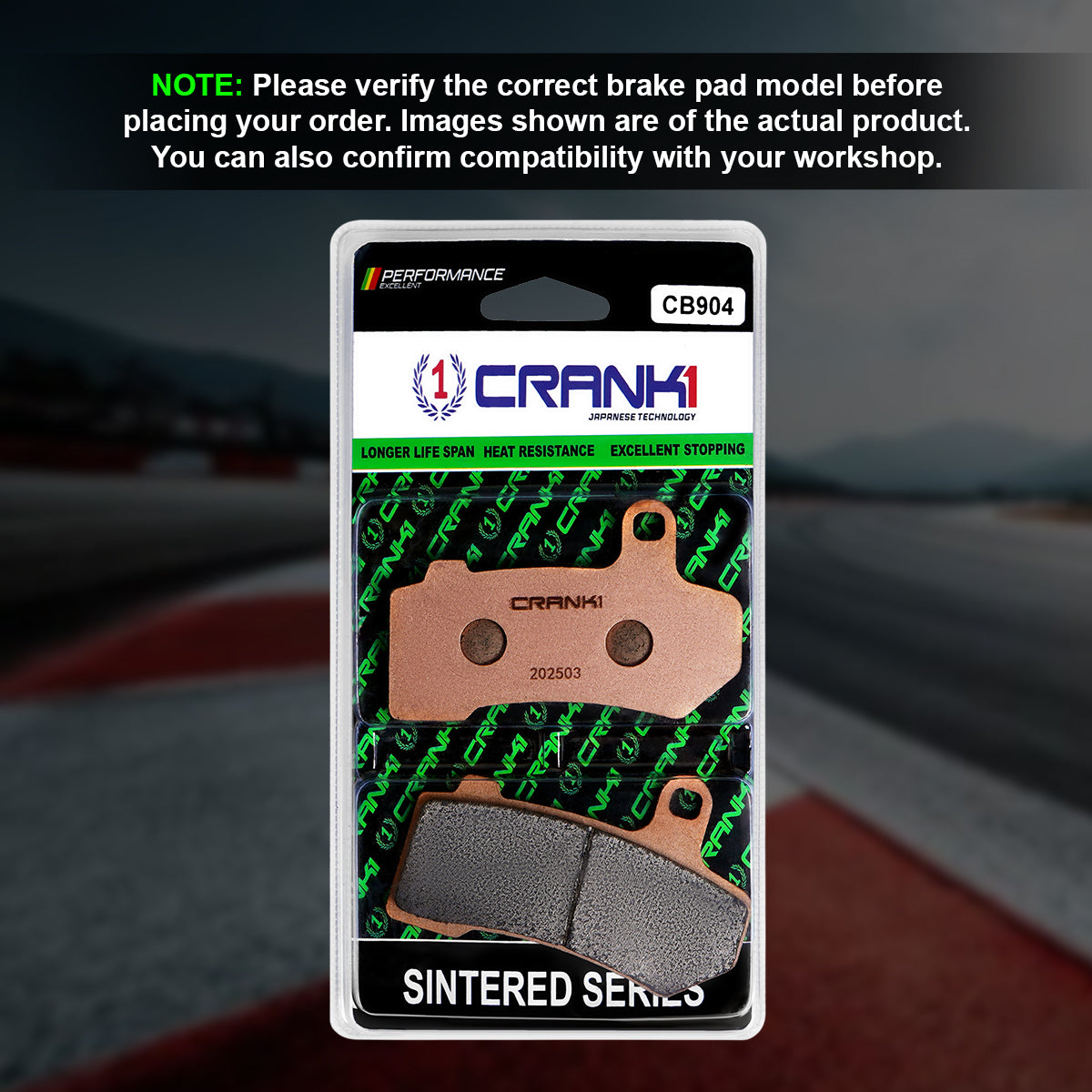 Sintered Brake Pads For Harley Davidson Night Rod (2006 Onwards) - Rear - CB904 - 1 Set