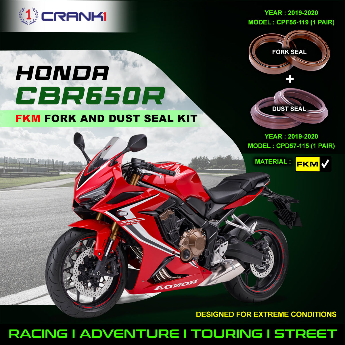 Fork And Dust Seals Kit For Honda CBR650R (2019-2020)