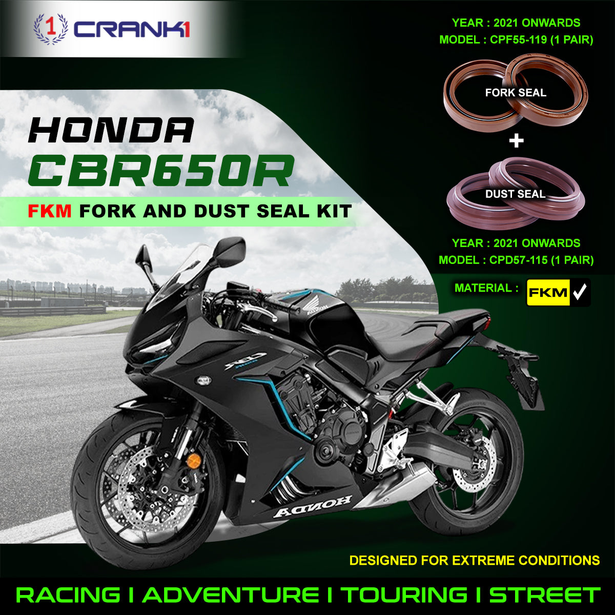 Fork And Dust Seals Kit For Honda CBR650R (2021 Onwards)