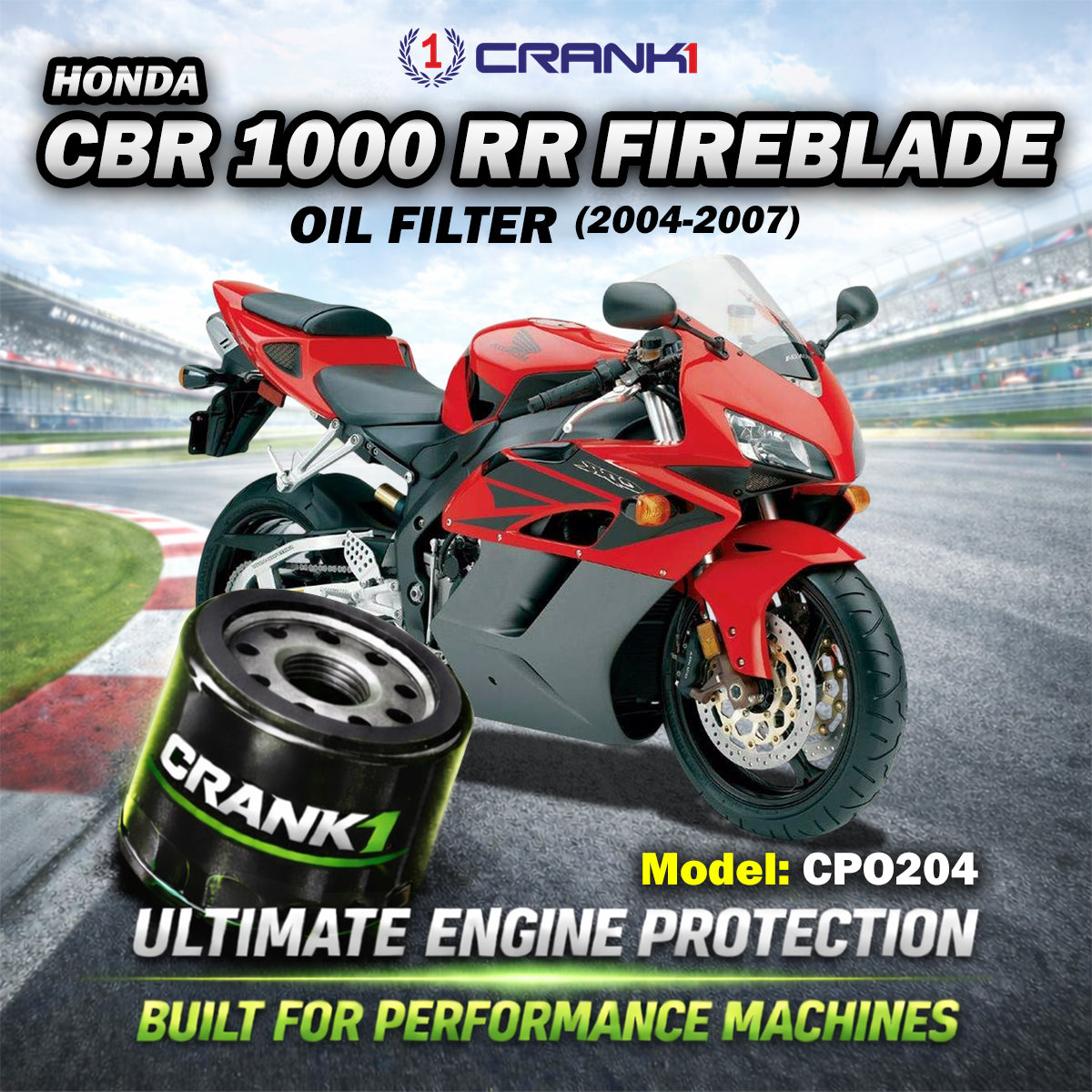 Oil Filter For Honda CBR 1000 RR Fireblade (2004-2007) - CPO204