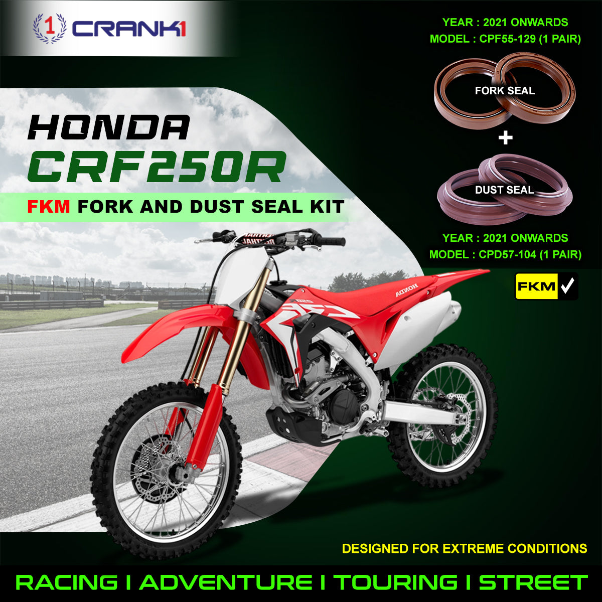 Fork And Dust Seals Kit For Honda CRF250R (2021 Onwards)
