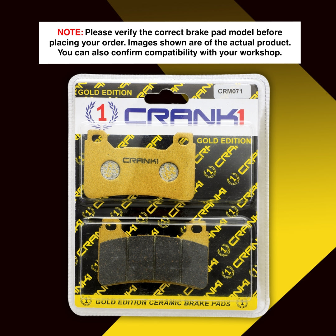 Ceramic Brake Pads For Honda CBR1000RR ABS Fireblade (2014-2016) - Front - CRM071 - 2 Sets | Smooth Braking | Heat Resistant | Long Life | Disc Friendly