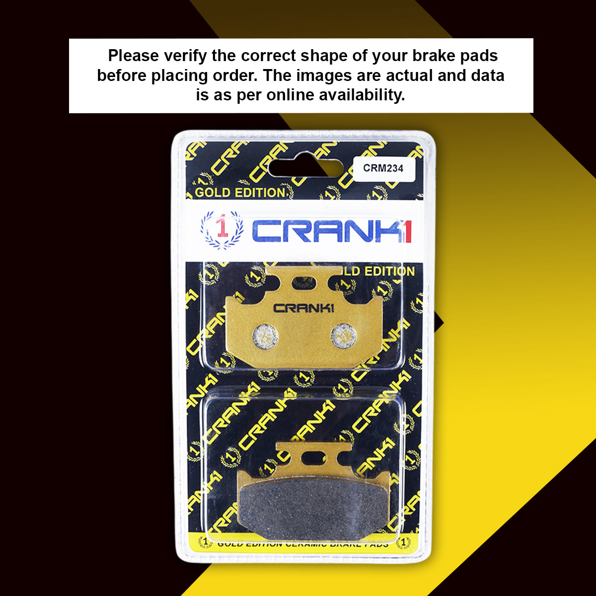 Ceramic Brake Pads For Yamaha MT-15 - Rear - CRM234 - 1 Set