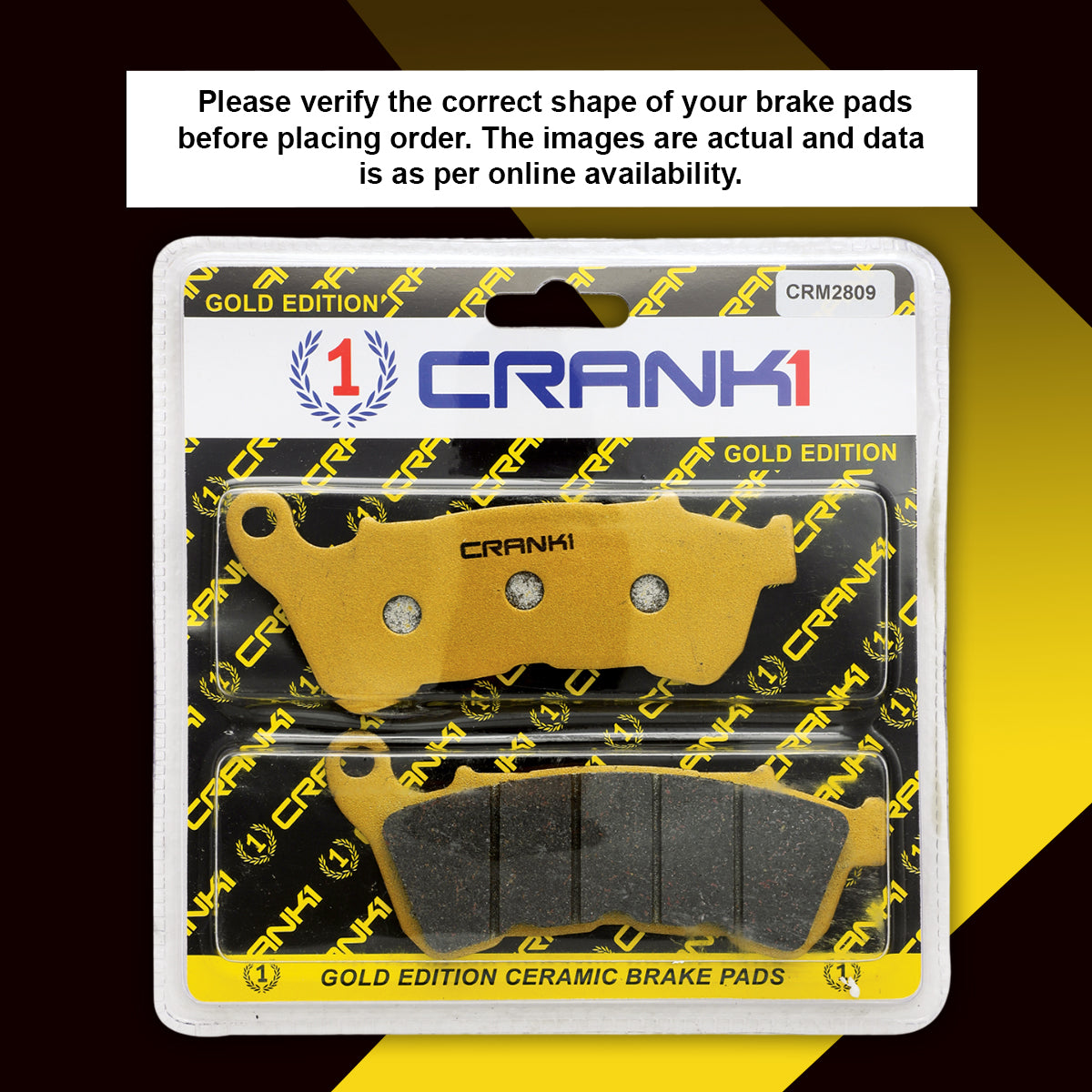 Ceramic Brake Pads For Honda CBR 250 ABS - Front - CRM2809 - 1 Set