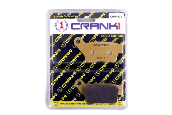 Ceramic Brake Pads For Bajaj Pulsar NS-160 BS4+BS6, ABS+NON-ABS (2017-2025) - Rear - CRM4174