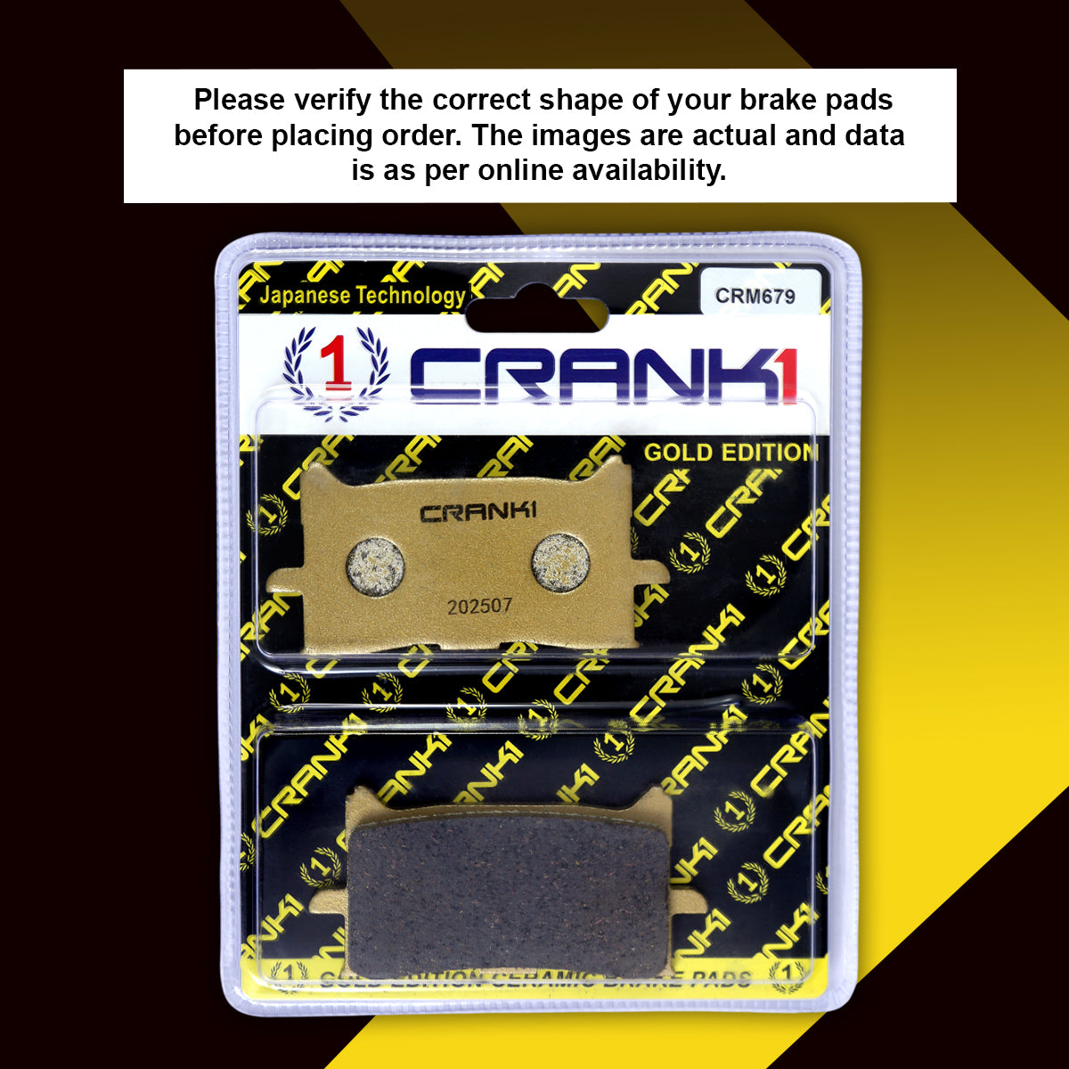 Ceramic Brake Pads For Honda CB300R (2018-2021) - Front - CRM679 - 1 Set