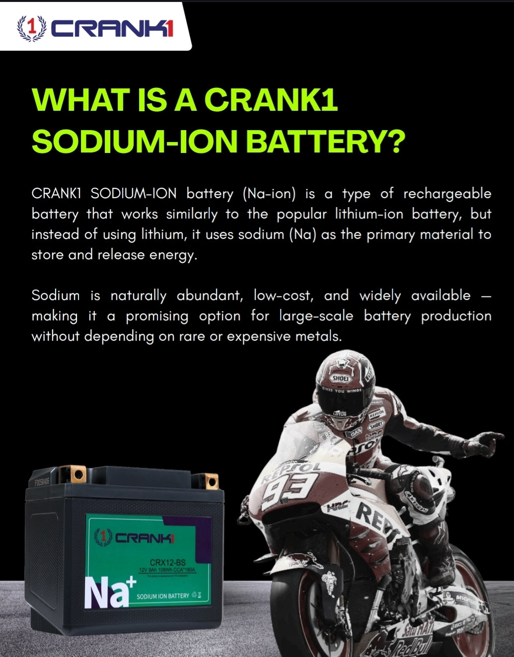 Battery For Yamaha YZF R1 (2004-2014) - CRX10S - Sodium-Ion - Factory Activated