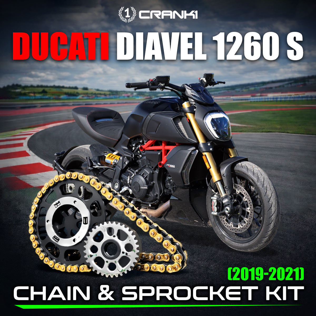 Chain And Sprocket Kit For Ducati Diavel 1260 S (2019-2021)