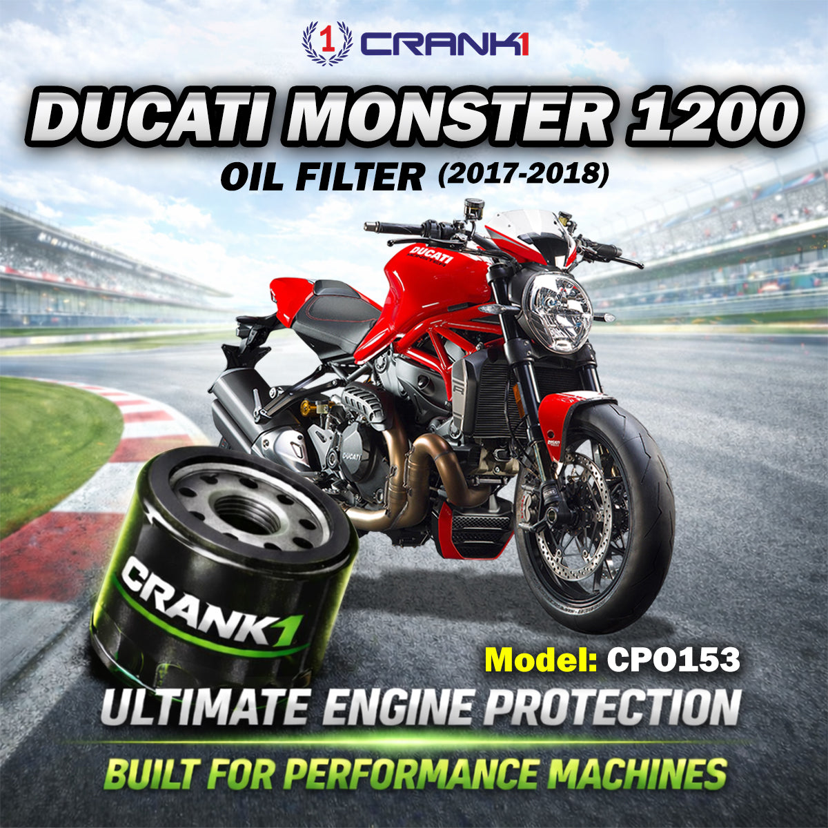 Oil Filter For Ducati Monster 1200 (2017-2018) - CPO153