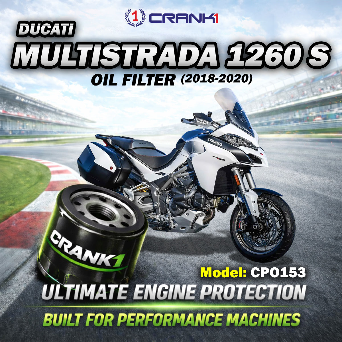 Oil Filter For Ducati Multistrada 1260 S (2018-2020) - CPO153
