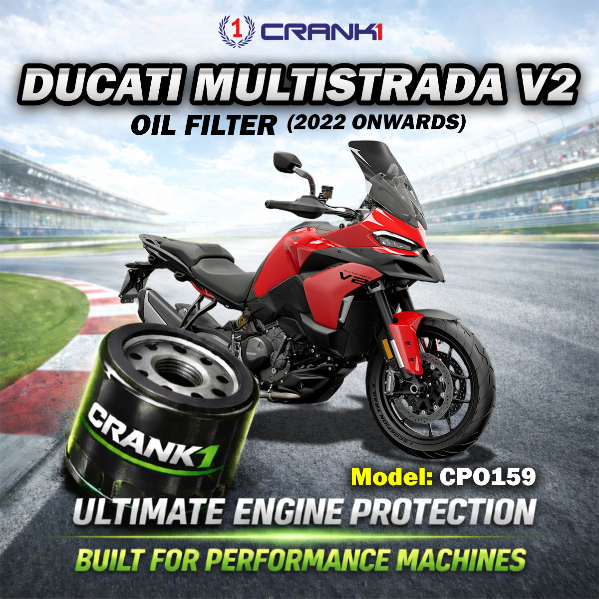 Oil Filter For Ducati Multistrada V2 (2022 Onwards) - CPO159