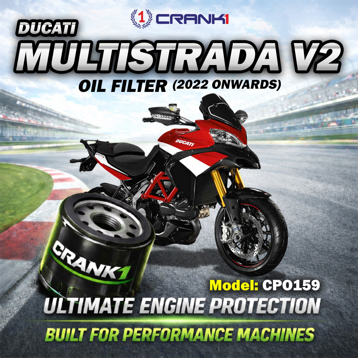 Oil Filter For Ducati Multistrada V2 (2022 Onwards) - CPO159