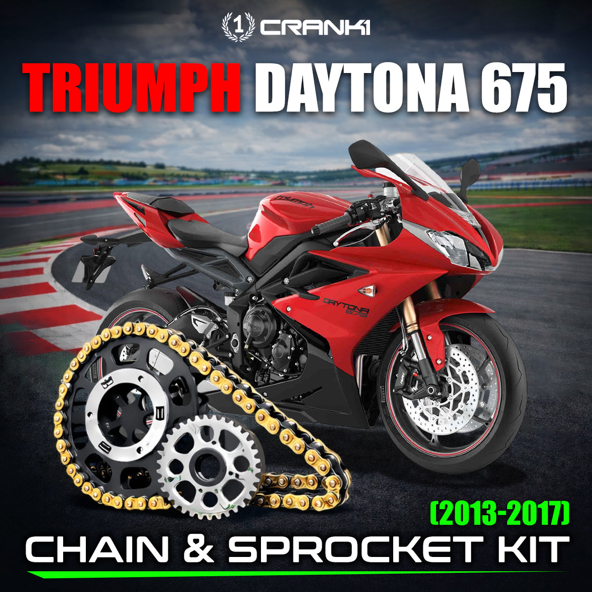 Chain And Sprocket Kit For Triumph Daytona 675 (2013-2017)