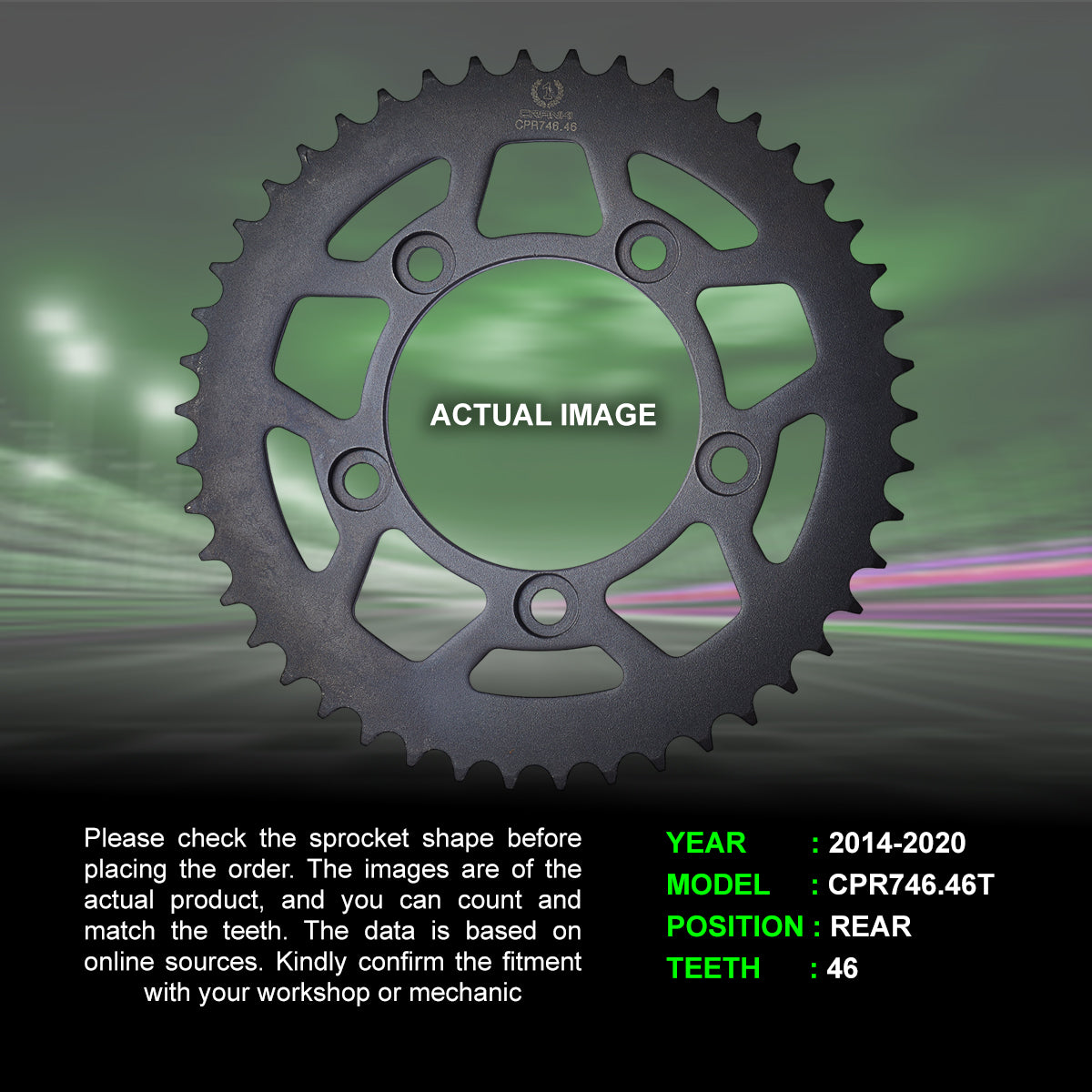 Sprocket For Ducati Monster 821 (2014-2020) - Rear - CPR746.46T