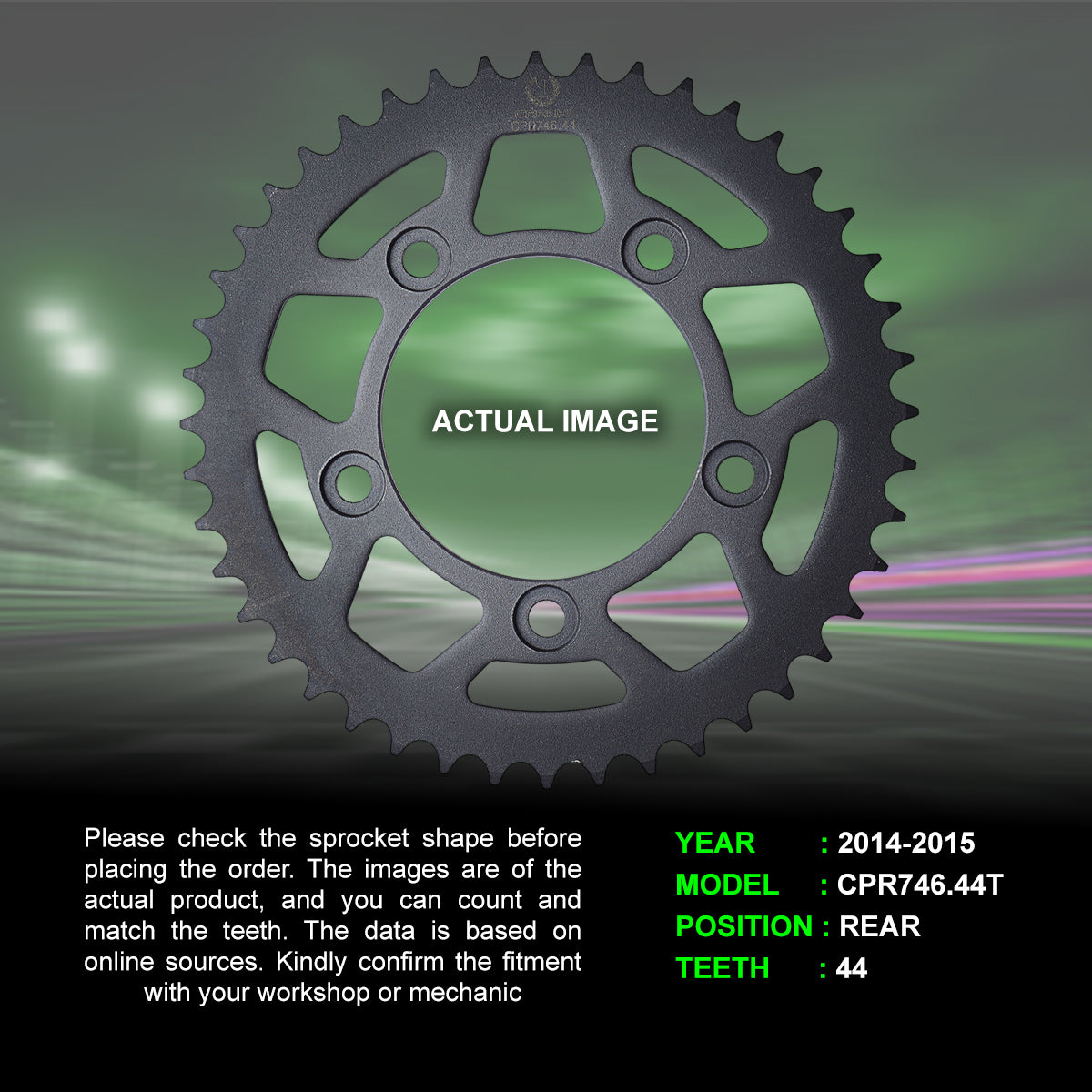 Sprocket For Ducati Panigale 899 (2014-2015) - Rear - CPR746.44T