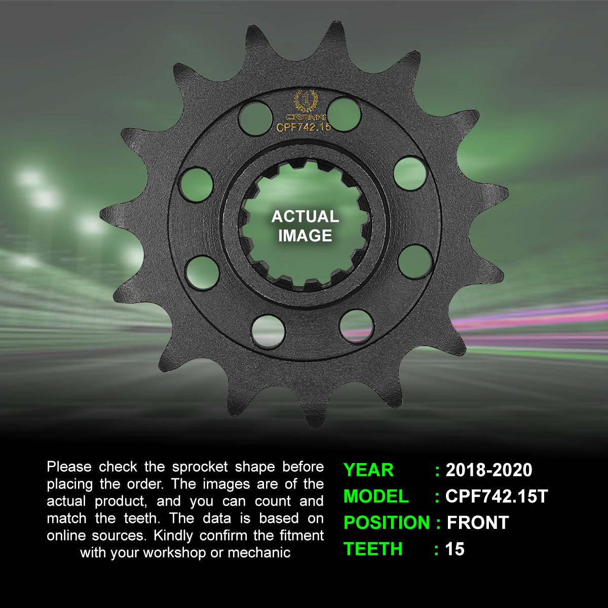 Sprocket For Ducati Scrambler 1100 (2018-2020) - Front - CPF742.15T