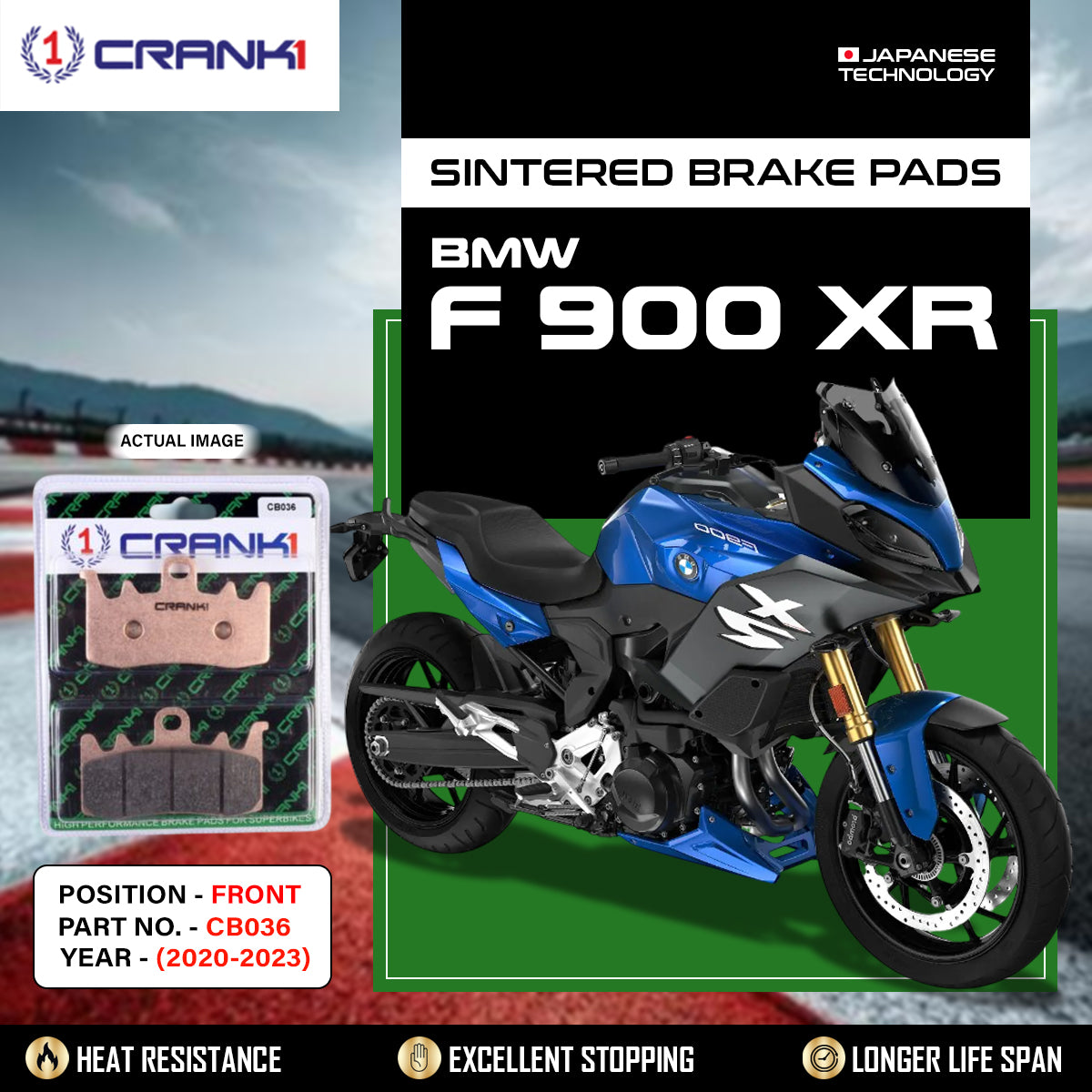 Sintered Brake Pads For BMW F 900 XR (2020-2023) - Front - CB036 - 2 Sets