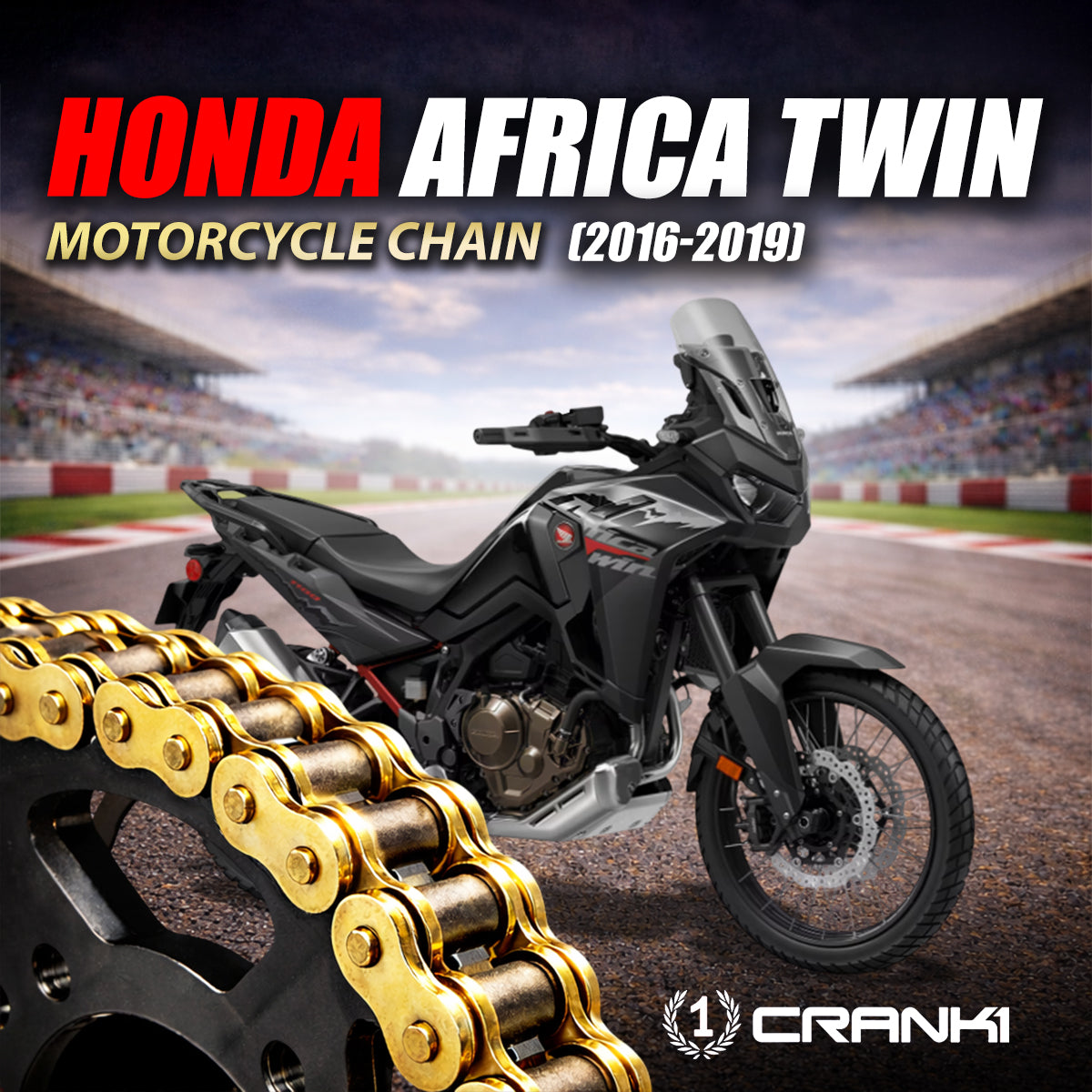 Chain For Honda Africa Twin (2016-2019) - 525 Pitch x 124 Links Gold (ZVMX)