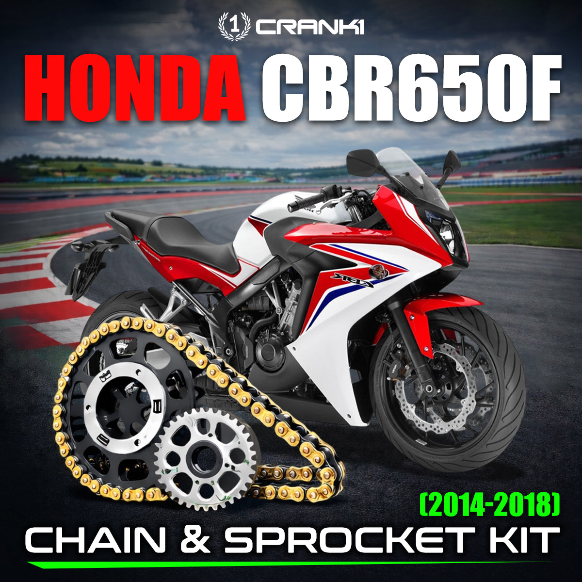 Chain And Sprocket Kit For Honda CBR650F (2014-2018)