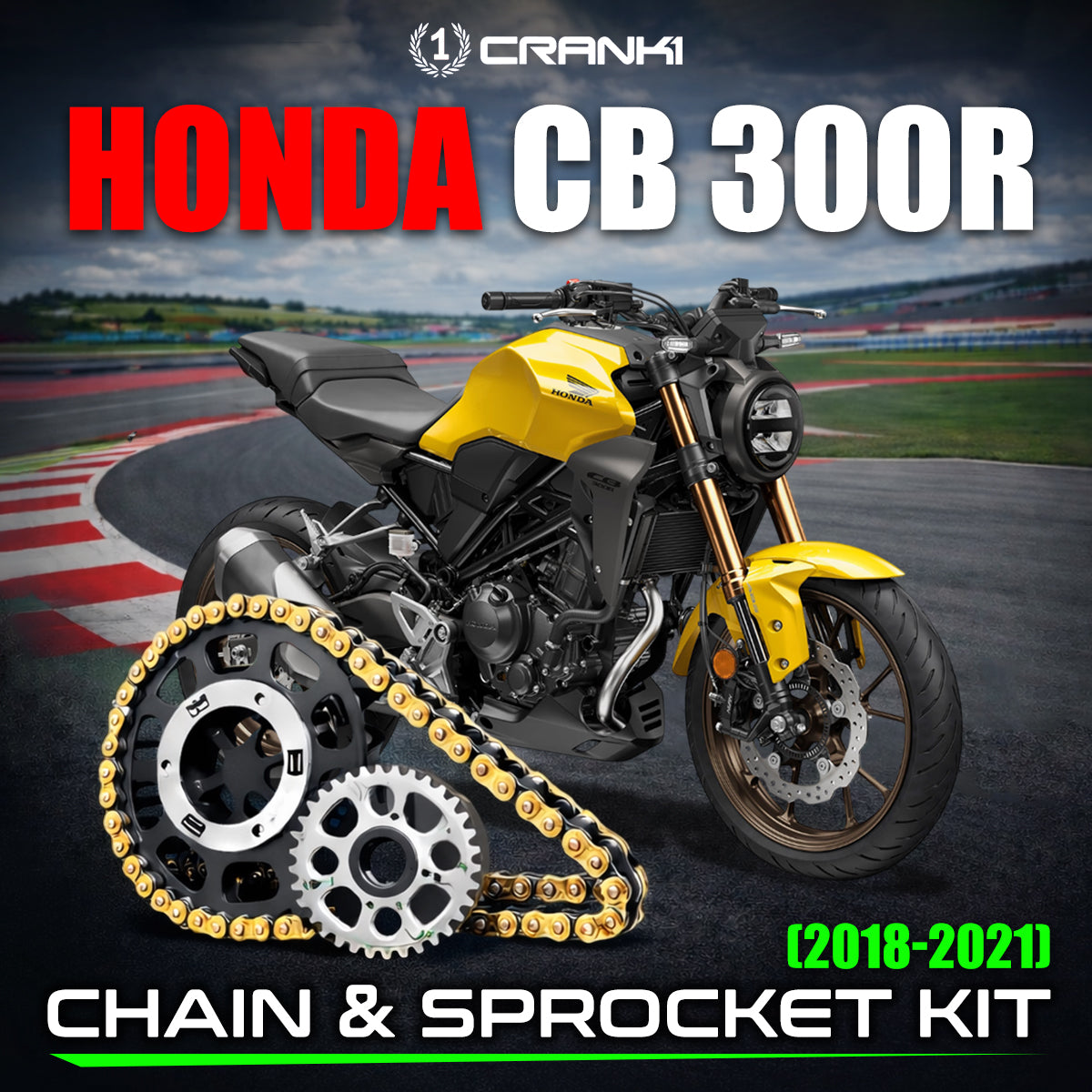 Chain And Sprocket Kit For Honda CB 300R (2018-2021)