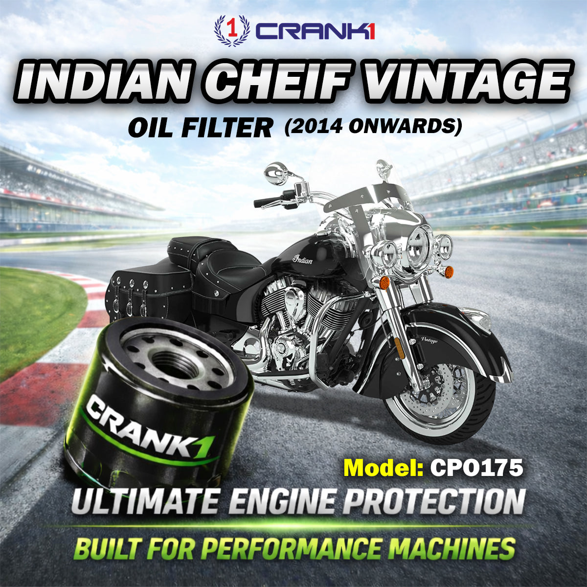 Oil Filter For Indian Cheif Vintage (2014 Onwards) - CPO175