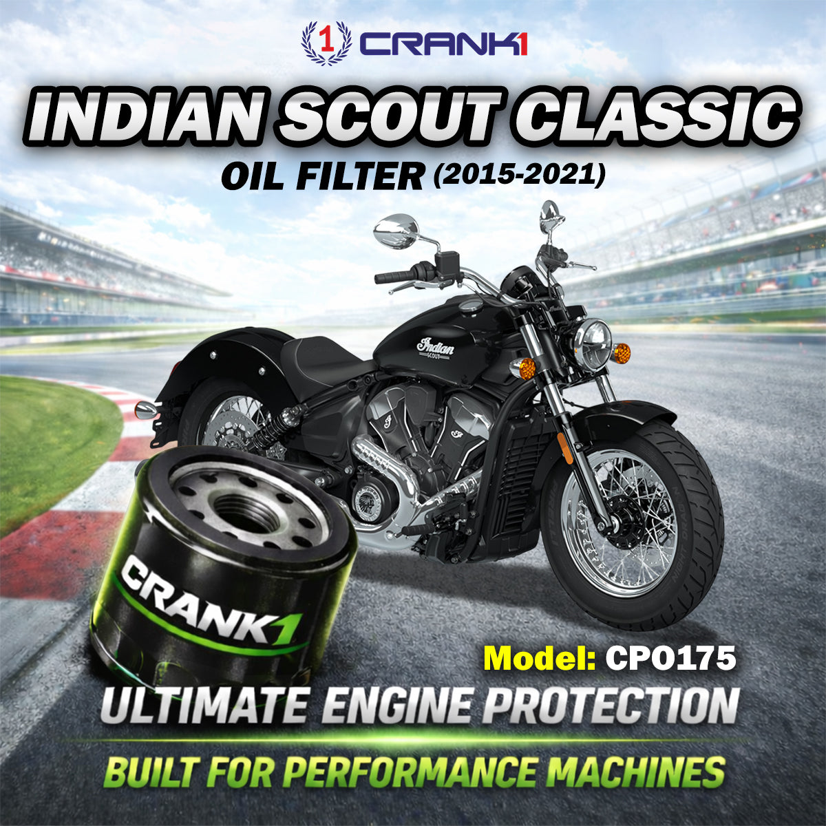 Oil Filter For Indian Scout Classic (2015-2021) - CPO175