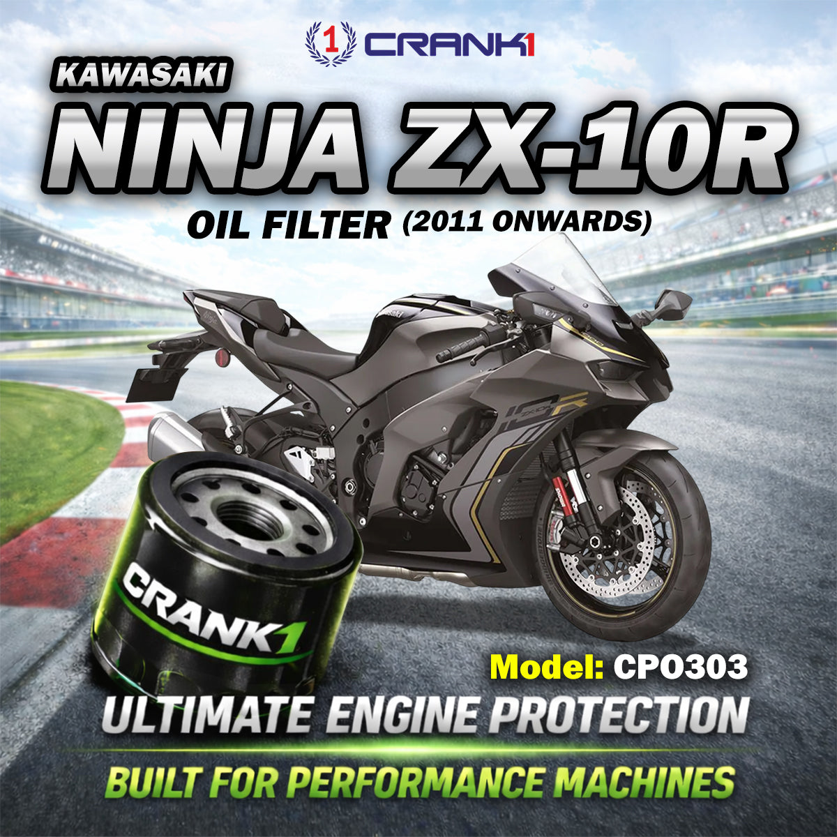 Oil Filter For Kawasaki Ninja ZX-10R (2011 Onwards) - CPO303